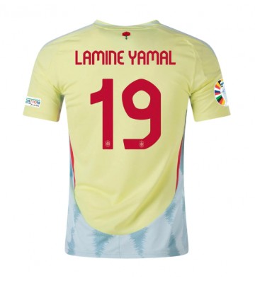 Spanien Lamine Yamal #19 Replika Udebanetrøje EM 2024 Kortærmet